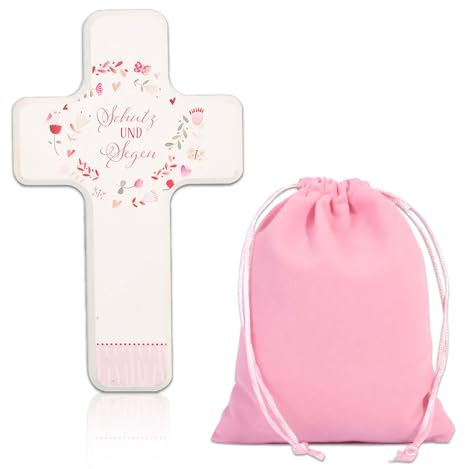 Holzkreuz Dein Exquisites Engel Deko Perfekte Kommunion Geschenke für Kinder Erstkommunion Katholische Bibel Heilige Kommunion Geschenke für Tochter Trauergeschenk Patentante Geschenk