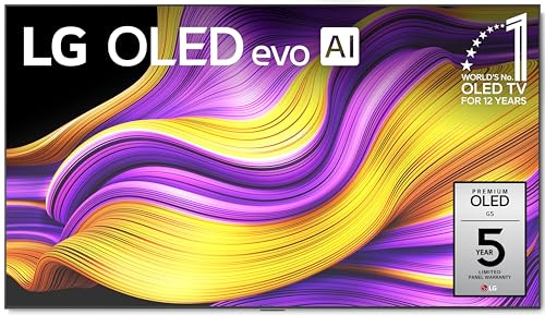 LG 83-Inch Class OLED evo AI 4K G5 Series Smart TV w/Dolby Atmos, Dolby Vision, HDR10, AI Super Upscaling 4K, Filmmaker Mode, Wow Orchestra, Alexa Built-in (OLED83G5WUA, 2025)