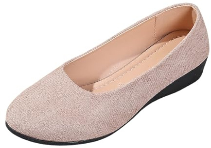 Ballerinaskor dam slip-on ballerina skor platta sommarskor eleganta och bekväma barfota remballerina lätta festliga mjuka sportiga dansskor flickor medeltida barfotaskor, 38 EU