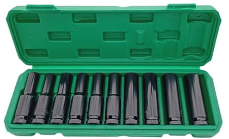 Mechanic Socket Set - Drive Enemy & Socket Tool Kit | Hex, Deep, Sockets for Car Column, Hand Tool Set with Bit Drivers, Garage Tools, Portable Organiser Housing, Chromlegi