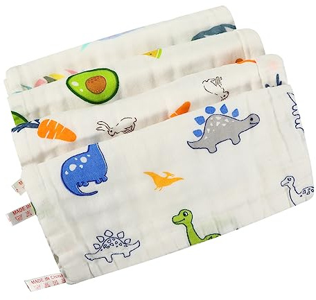 BESTYASH 4piezas Toallas Absorbentes Para Recién Nacidos Toalla Facial Para Bebés y Práctica