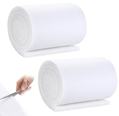 YcsRnn 2Pcs Filter Floss, Sponge Filters for Aquarium, Pond Filter Sponges, Fish Tank Filter Media, Aquarium Filtration System, 100x12 cm Rolls