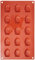 Silikomart SF031 MADELEINE Silikonform 44x34 h 10 mm, Silikon, terracotta