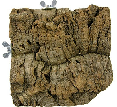 VogelKing Korksitzbrett Ecke - Groß für Vögel + Premium Vogel-Sitzbrett aus Kork für Wellensittiche, Nymphensittiche, Papageien und Co.