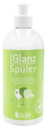 Ha-Ra Glanzspüler 500 ml I Klarspüler für streifenfreies Spülen & schnelleren Trocknungsvorgang I Klarspüler Geschirrspülmaschine I gegen Wasserflecken & sehr gut hautverträglich