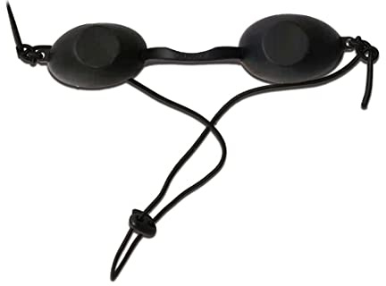 Gafas LPL Gafas de Bronceado de Seguridad Ajustables Protección Ocular Bronceador Protector Ocular UV Light Protectores Oculares Infrarrojos Gafas de Belleza Parche Ocular (Negro)