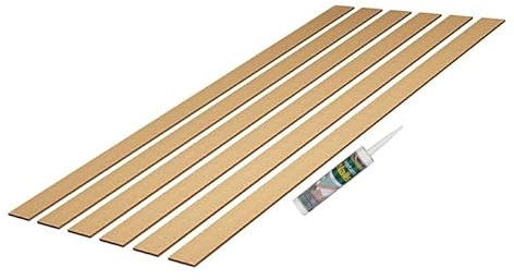 Wall Panelling kit, Pk 5 1000 x 100 x 9mm MDF, Feature Wall Stripwood Pack & Adhesive Included, Simple mounting Set