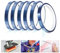 WWYSSZ 6 Rollen 10 mm x 33 M Wärmeband für Sublimation Hitzebeständiges Klebeband Blaues Thermal Keine Rückstände Wärmebänder, für Elektronik Leiterplatte Wärmeübertragung Vinyl