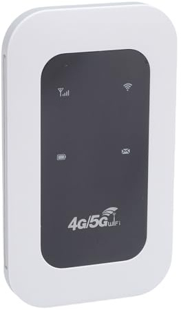 4G WiFi Hotspot, Tragbarer WiFi Router Verbinden Sie Bis zu 10 Geräte, 300 Mbit/s Plug and Play, Mobiler WiFi-Hotspot mit SIM-Karten-Slot und 2100mAh Unterstützt LTE B1