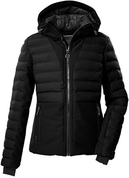 Killtec Donna Giacca da sci trapuntata/giacca funzionale con cappuccio e paraneve KSW 115 WMN SKI QLTD JCKT, schwarz, 40, 43620-000
