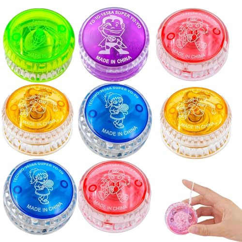 8 pezzi JoJo, per bambini e adulti, perfetto per giochi indoor e outdoor, feste di compleanno e allenamento di coordinazione occhio-mano