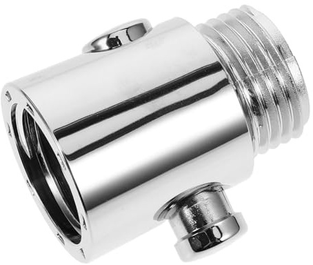 SHINEOFI Robinet D'arrêt du Pommeau de Bain en Métal pour Camping-car, Vanne D'arrêt à Bouton-poussoir, Régulateur de Débit D'eau Précis, Économie D'eau, Compatible Salle de Bain Caravane,