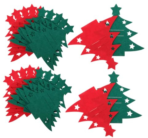 Ciieeo 24 Pezzi Di Natale Posate Custodie Decorazioni Di Natale Tasche Per Posate Custodie Per Utensili Portautensili