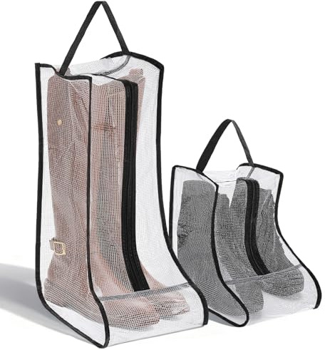 2 st stövelväskor för cowboy stövlar bärbar bagageförvaring för resor vattentät PVC dammsäker bagageförvaring organiserare korta stövlar och höga stövlar skoskydd skyddsväska