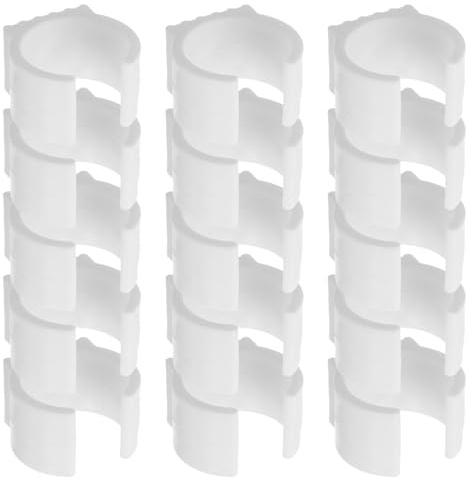 ibasenice Lot de 20 Patins en Plastique Blanc de U pour Pieds de Chaise Tubulaires 38-42 Mm, Protections Antidérapantes pour Supports de Hamac et Fauteuils Suspendus, Manchons Solide