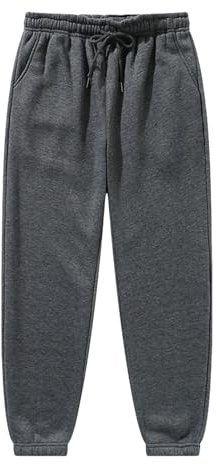 Pantaloni da Jogging in Pile, Pantaloni Sportivi Casual con Risvolto alle Caviglie per la Corsa e Il Comfort Quotidiano