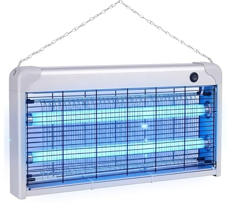 Yasta Lampada Antizanzare 30W – Zanzariera Elettrica per Interno ed Esterno – Potente Trappola per Zanzare, Mosche e Insetti – Vassoio Rimovibile Facile da Pulire