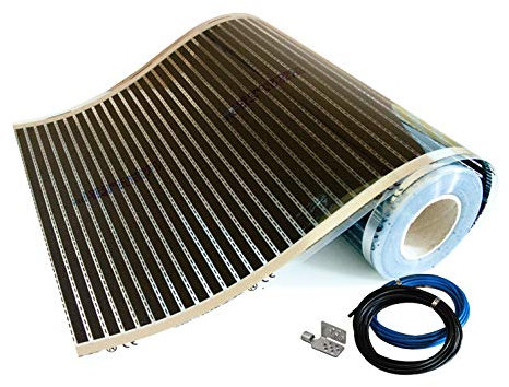 Calefacción por infrarrojos para suelo radiante, 50 cm, juego de calefacción, 150 W/m2 – 3,0 m2