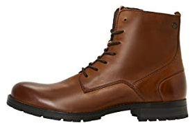 JACK & JONES Jfworca Leather Cognac 19 STS, Bottes Bottines Classiques Homme, Marron, 40 EU