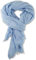 fashionchimp BASIC-Schal für Damen mit weichem Fransensaum, Tuch in leichter Qualität mit Baumwolle, einfarbig (Hellblau)