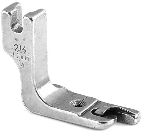 Piedino per cerniera industriale universale per macchina da cucire Piedino per cerniera con orlo arrotolato per la sostituzione del letto piatto con ago singolo(3 2mm)