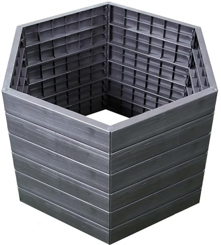 Garantia Ergo Hochbeet L 75 Wood, inkl. Flora Wassersparsystem - Blumentopf, Hochbeete für Garten, Pflanzkübel Groß Außen, Blumenkasten, Blumentopf Hoch, Blumenkübel, Blumenkübel Outdoor