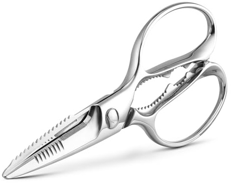 BALUCA Heavy Duty Kitchen Scissors, Kitchen Shears for Meat, Chicken, Fish, Poultry, Herb and Bread - Stainless Steel Detachable All Purpose Cooking Shears, Dishwasher Safe