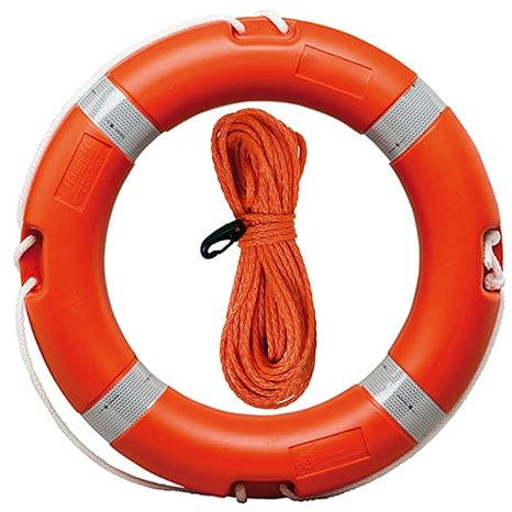 Klovoo Rettungsring mit Schwimmleine, Solas- und Med-zugelassen und Zertifiziert – RI.NA-Zertifiziert – für Nautik, Boot, Beiboot