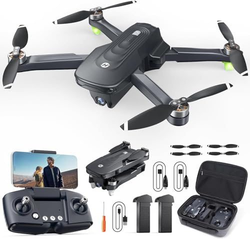 Holy Stone HS175D Drönare med 4K-kamera för vuxna, hopfällbar RC Quadcopter med GPS Auto Return, Borstlös motor, Follow Me, Circular Flight,Altitude Hold,46 Minutes Flight,C0