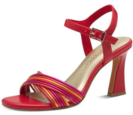 MARCO TOZZI Femme Sandale mit Absatz 2-28329-44 Talon, Rouge, 39 EU