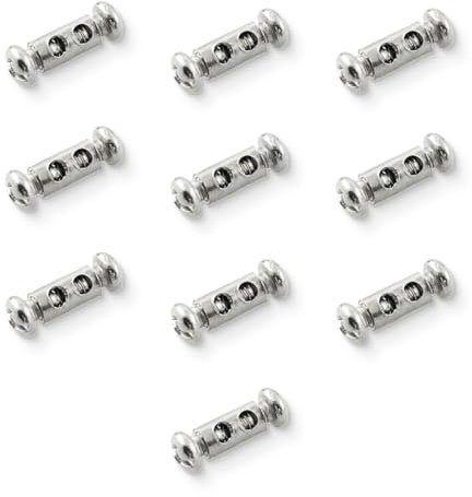 JEYORZY Drahtklemme, Set aus 10 Drahtseilklemmen mit Schraubkappen für 1-2 mm Kabel, Doppelendige Stahlkabel- und Drahtklemmen, zur Fixierung von Drahtseilen und Wäscheleinen, Für Metallseil Und Kabel