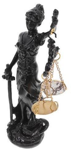 Zerodeko Büstenstatue Der Griechischen Göttin Gerechtigkeit Mit Waage Und Augenbinde Heimbüro- Gerechtigkeitsstatue