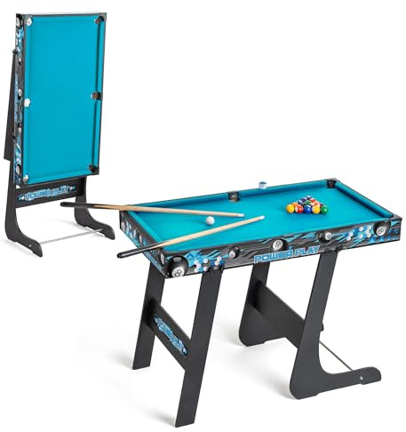 Powerplay Table de Billard Pliante de 91 cm pour Enfants et Adultes, compacte et Portable, Rangement Facile, Cadeau pour garçons et Filles