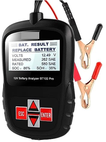 Probador De Batería De Coche 6V 12V For Herramienta De Diagnóstico De Analizador De Salud De Batería Inundada De 100 A 1100CCA 200AH