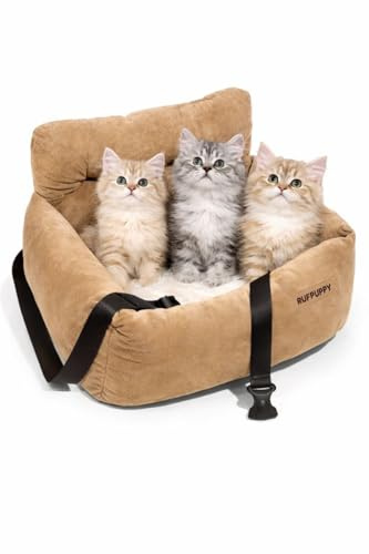 Siège Auto pour Chien – Panier de Voyage Sécurisé et Confortable avec Harnais – Coussin Rembourré Lavable – Transport pour Petits et Moyens Chiens