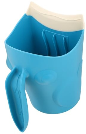 HAPINARY Tasse de Rinçage Garçon Fille Forme de Bleu Rince-cheveux Doux et Sécurisé pour Garçon Fille Gobelet de Bain Ergonomique Anti-œil pour Lavage Corporel et Rinçage des Cheveux Facile