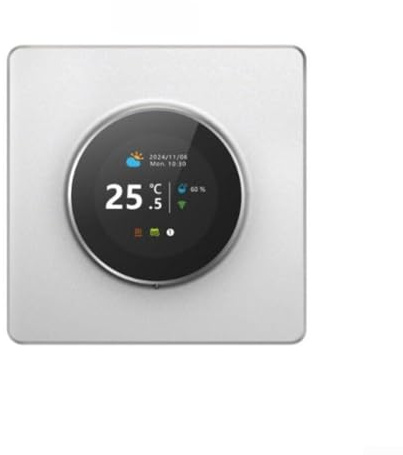 Smart hem digital termostat för golvvärme med temperaturhantering, kompatibel med elektriska, vattenvärmesystem och gaspannor, app och röststyrning (pannuppvärmning)