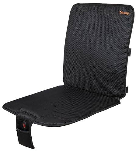 Thermrup Mobil uppvärmbar fjärrinfraröd sittdyna, värmekudde 40 x 80 cm – batteri- och nätdrift, 3 värmenivåer, perfekt för hem, kontor och camping