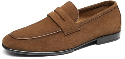 Bruno Marc Men's Classic Penny Loafers Leather Dress Shoes Comfort Lightweight Slip-on Shoe,Size 11,Tan,SBLS26003M-1