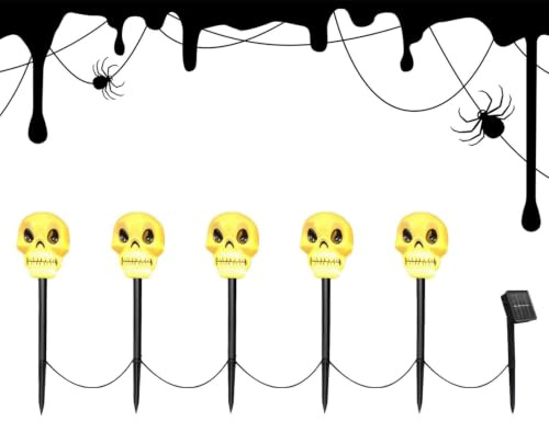 Halloween Solarlampor Utomhus Markspjut 5 stycken vattentåliga skrämmande