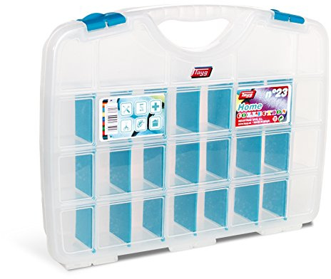 Tayg 023590 Collection Nr.23 Sortimentskasten 23 Home / 388 x 290 x 61 mm/bis zu 26 Fächer/blau-transparent,