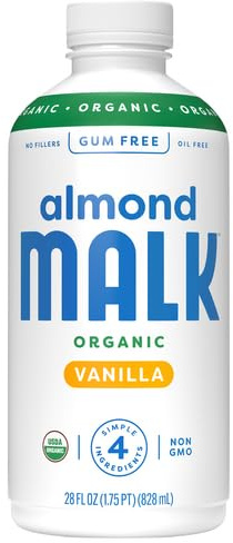 Malk, Vanilla Almond Milk, 28 Fl Oz