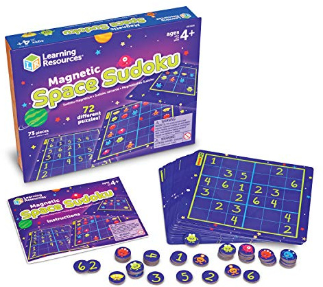 Learning Resources Sudoku Spaziale Magnetico – Gioco Educativo con 72 Pezzi per Bambini 4+, Rompicapo Logico per Matematica e Pensiero Critico