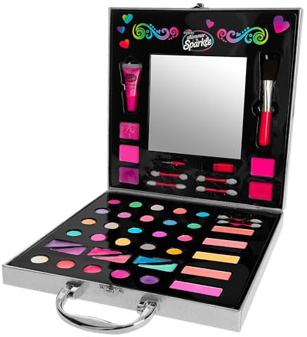 COLORBABY Shimmer N Sparkle Set Maquillaje Infantil para niñas, Maletín con Estudio con Sombras y Brillos , +8 años (46729)