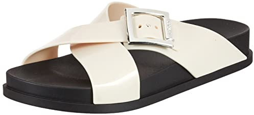 Zaxy Damen Choice BIRKEN AD Plateausandale, Off White/Black, 35.5 EU Schmal