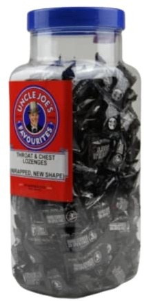 Uncle Joe's Throat and Chest Lozenges in a 1.4kg Jar