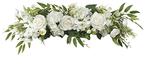 YLSZHY Artificial Rose Flower Swag,25.6 Inches Wedding Arch Flowers, Floral Swag for Lintel,Rose Door Decor Wreath for Home Wedding Wall Door Decoration
