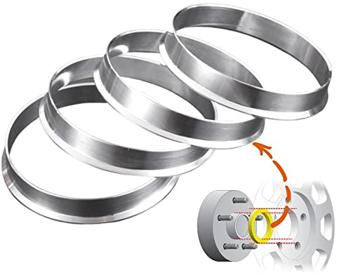 JINGLING Anelli di Centraggio per Mozzo 66,5 a 57,1 OD=66,5mm ID=57,1mm per Cerchi Auto in Lega di Alluminio 4PZ 1 Anno di Garanzia