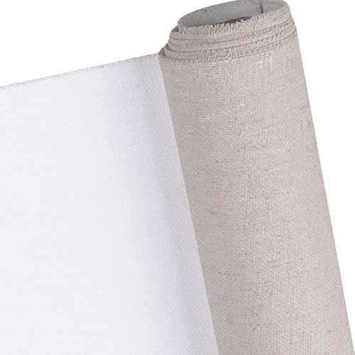 Lienzo para pintar Rollo de 5M Lienzo en blanco profesional para pintura capa de pintura al óleo acrílico lienzo mezcla de lino suministros de arte imprimados para artista lienzo en blanco 0324