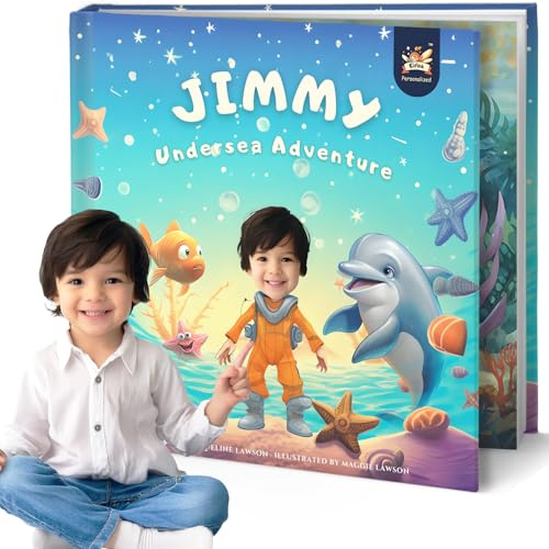 ELFINK - Libro di storia personalizzato per bambini, avventura subacquea, nome e foto personalizzati, regali per bambini, storia coinvolgente per bambini, ELFINK (copertina morbida)